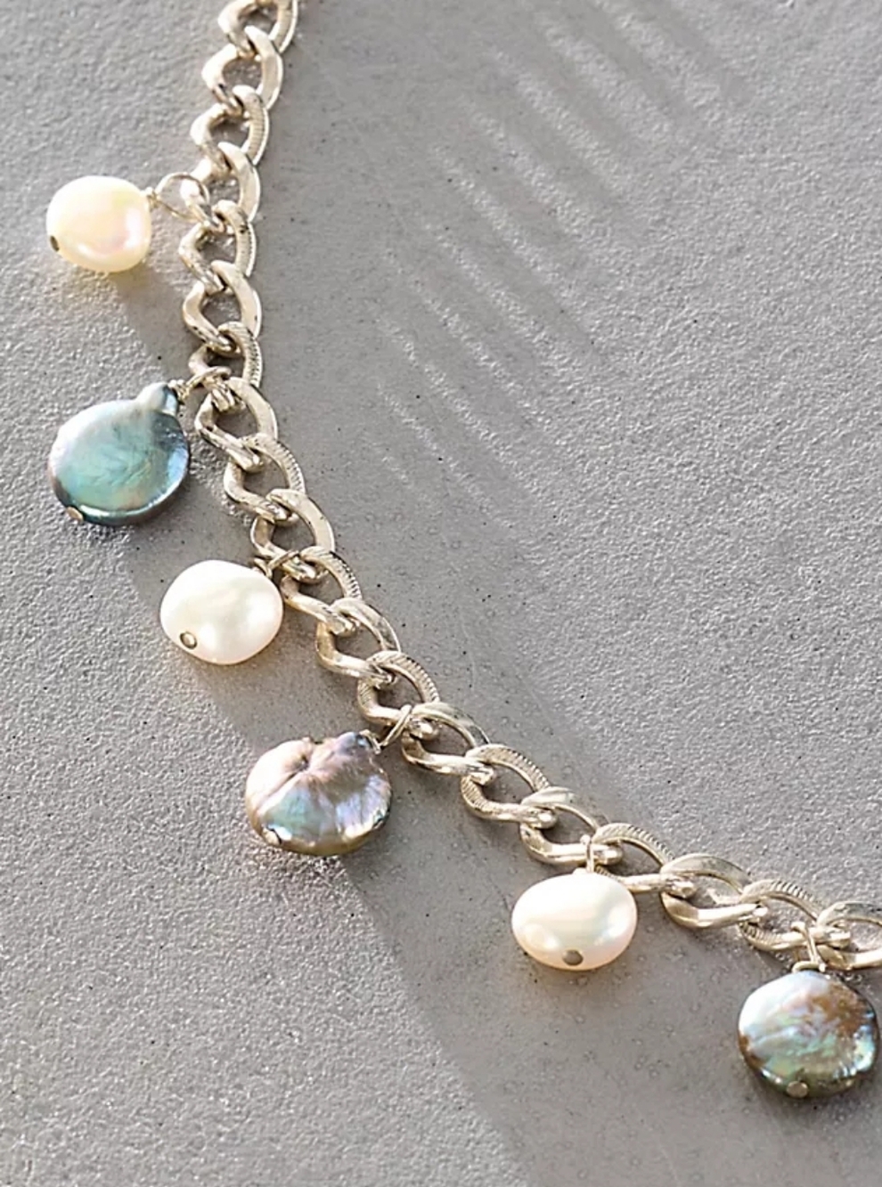 Free People Atma Prema Pearl Charm Necklace